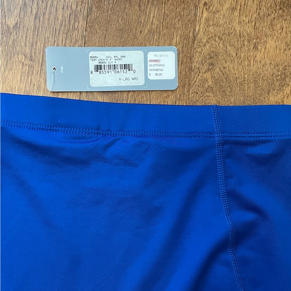 New Adidas Blue Performance Tech Shorts - Picture 2 of 10